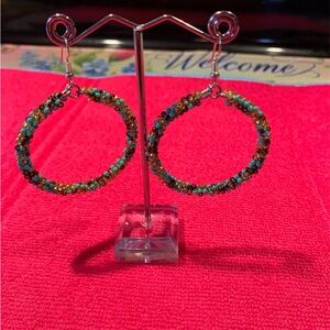 Beaded Hoop Earrings